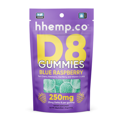 hhemp.co Delta 8 Gummies 10ct 250mg - (12pk Box) - hhemp.co Wholesale 