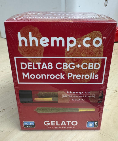 hhemp.co Delta 8 Moonrock Prerolls 2ct 1g - (12ct Box) - hhemp.co Wholesale 