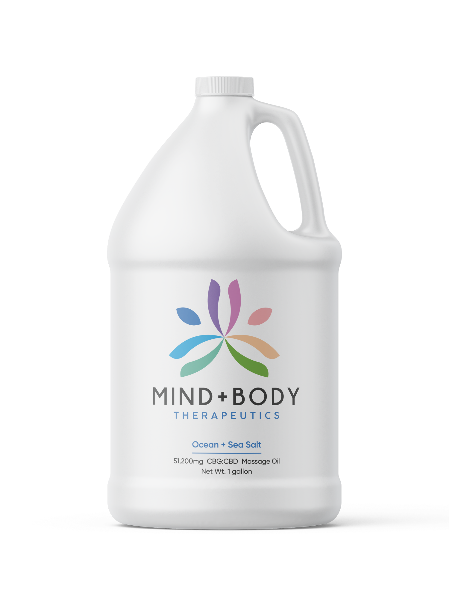 Mind+Body Therapeutics CBG:CBD 51,200mg Massage Oil 1 Gallon - Ocean + Sea Salt - hhemp.co Wholesale 