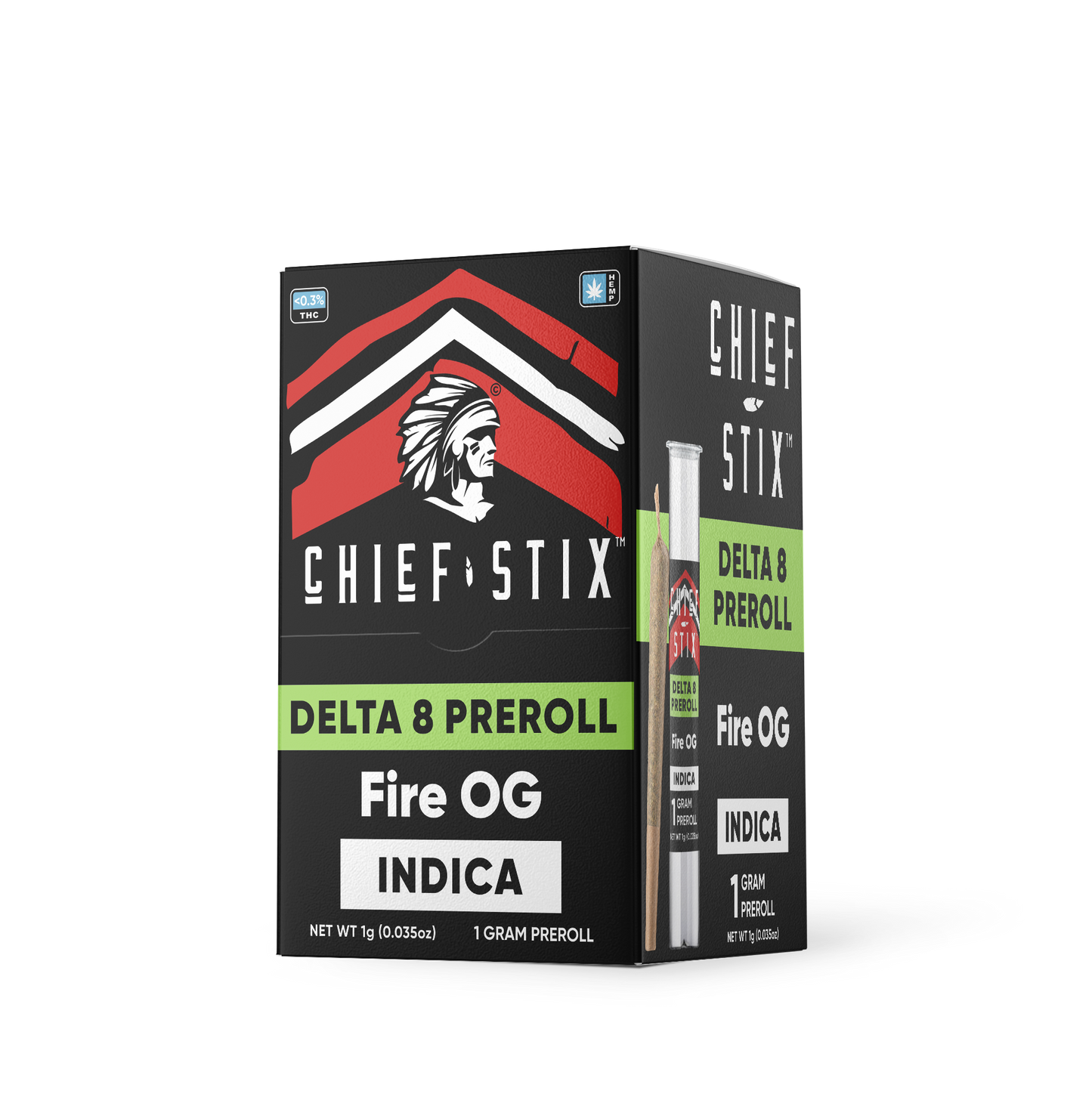 Chief Stix Delta 8 1g Prerolls - (50ct Box)