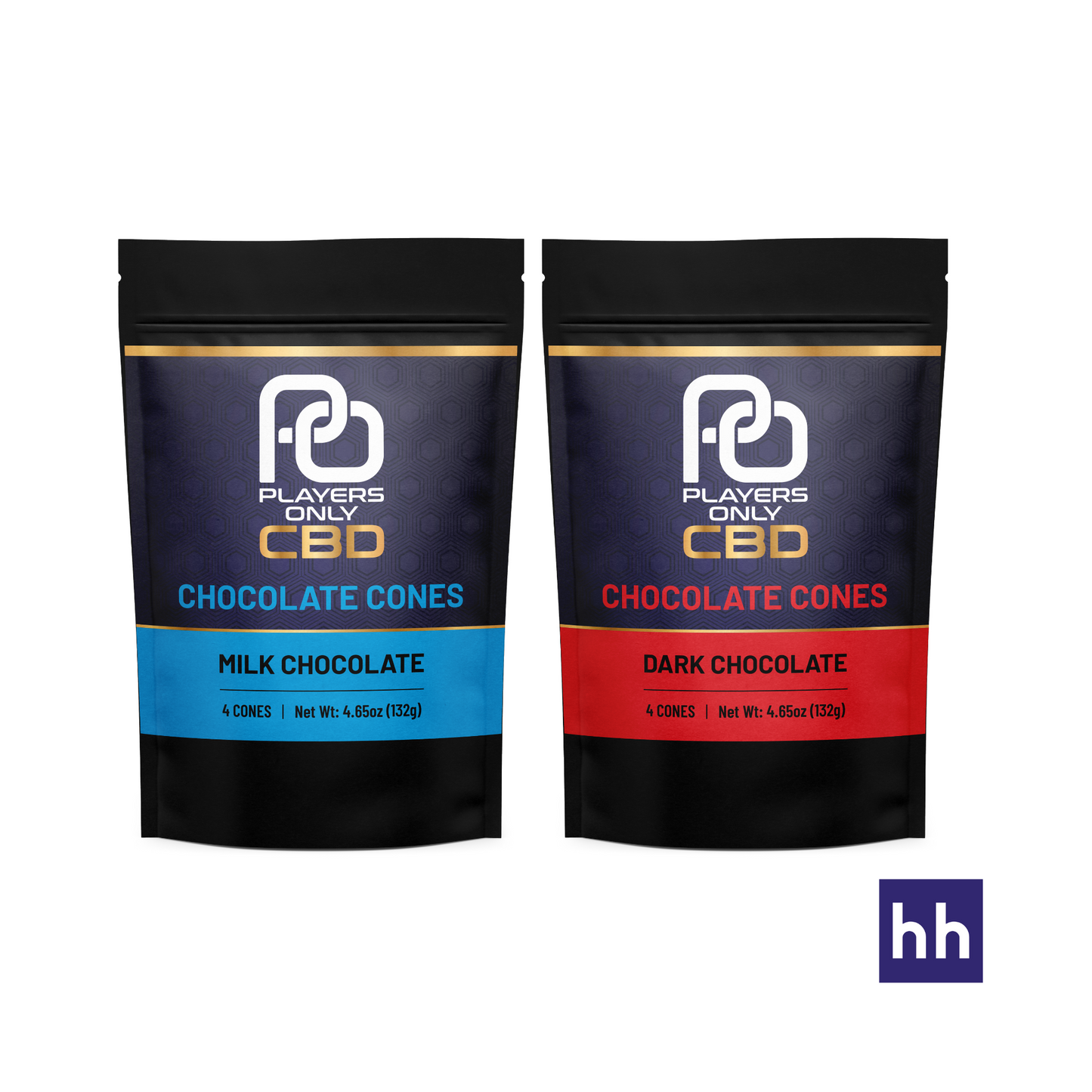 Players Only CBD - 4ct Chocolate Cones